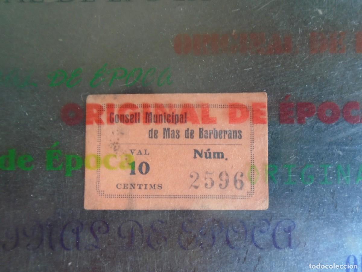 Billetes locales: (YA-003C)VAL 10 CENTIMS CONSELL MUNICIPAL DE MAS DE BARBERANS - GUERRA CIVIL