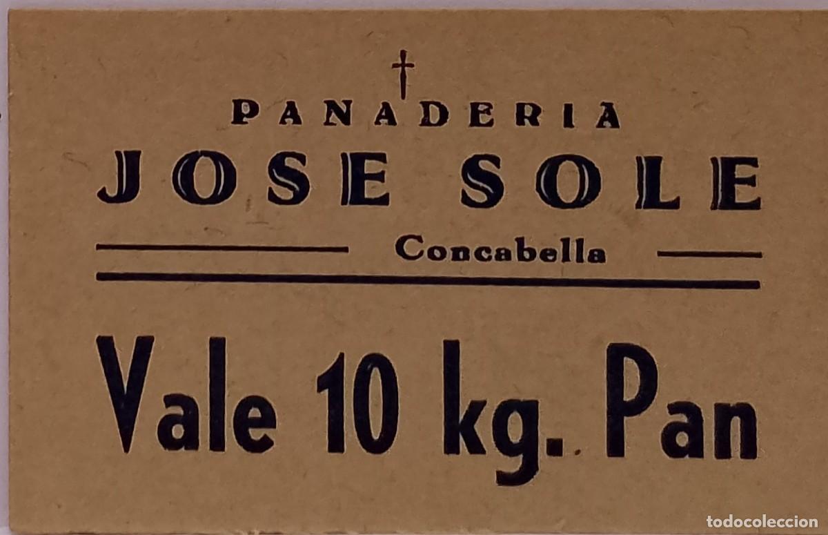 Billetes locales: BILLETE LOCAL DE 10 KG. DE PANJOSE SOLE CONCABELLA 1937 GUERRA CIVL