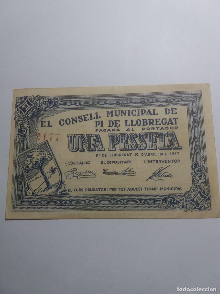 Billetes locales: Billete Consell Municipal PI DE LLOBREGAT 19 Abril 1937