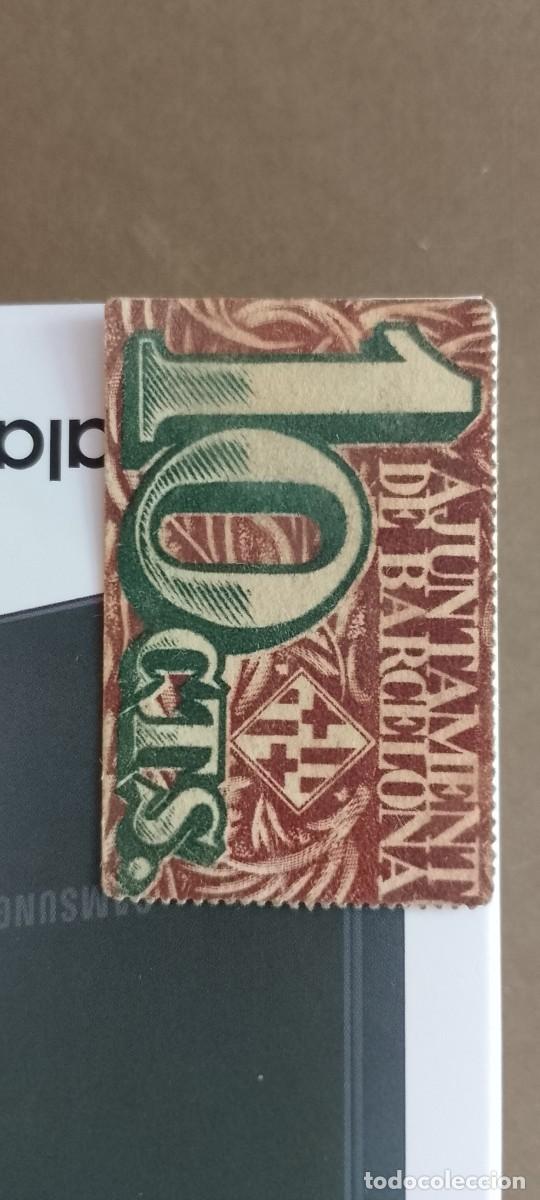 Billetes locales: BILLETE LOCAL DE 10 CENTIMOS BARCELONA1937 GUERRA CIVL