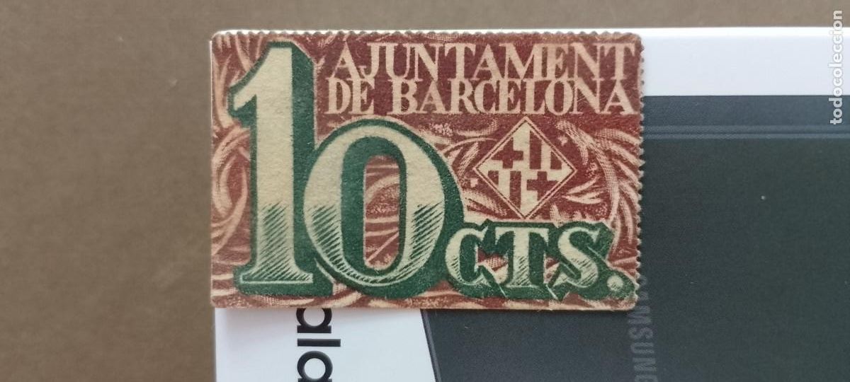 Banconote locali: BILLETE LOCAL DE 10 CENTIMOS BARCELONA1937 GUERRA CIVL