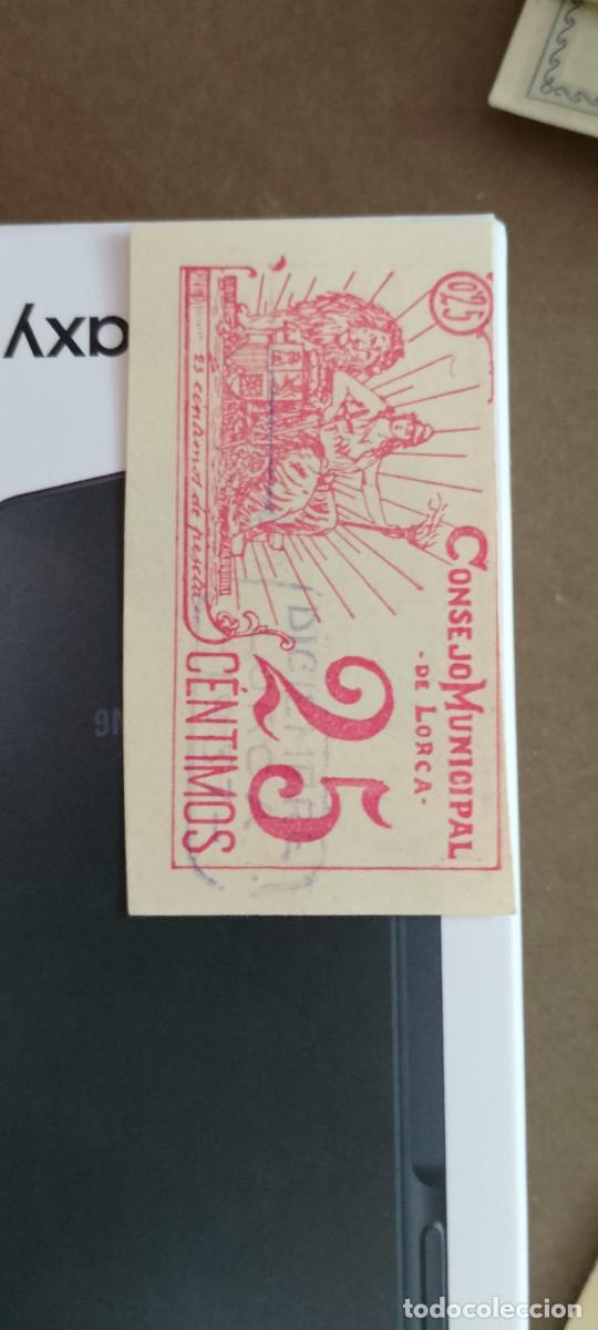 Billetes locales: BILLETE LOCAL DE 25 CENTIMOS LORCA 1937 GUERRA CIVL