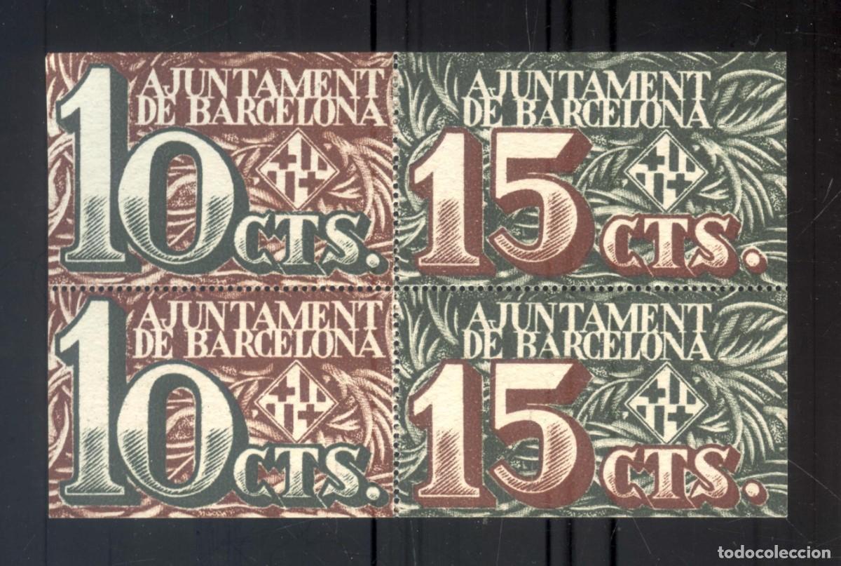 Billetes locales: NUMULITE P0226 Billete Ajuntament de Barcelona 10 i 15 centimos c&eacute;ntims