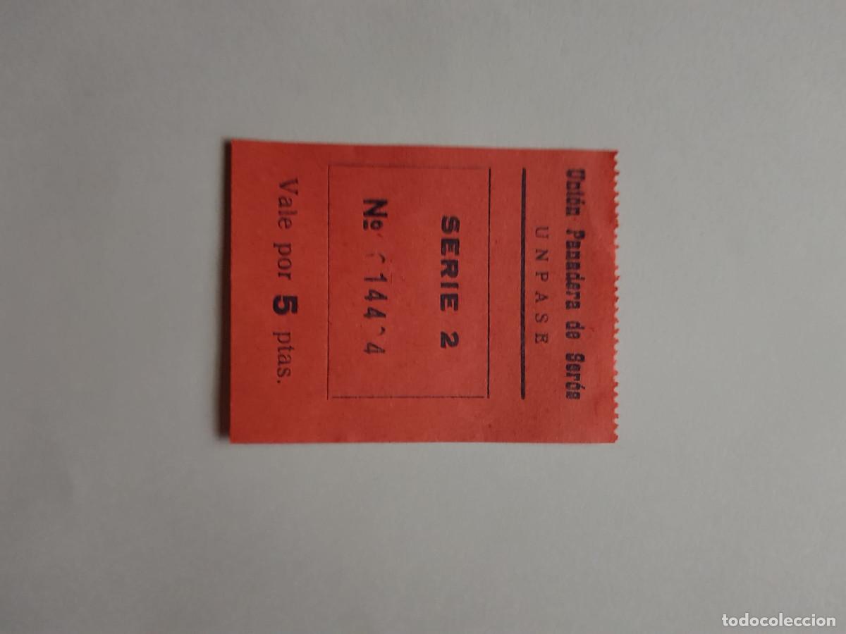 Billetes locales: UNION PANADERA DE SEROS-5 PESTAS