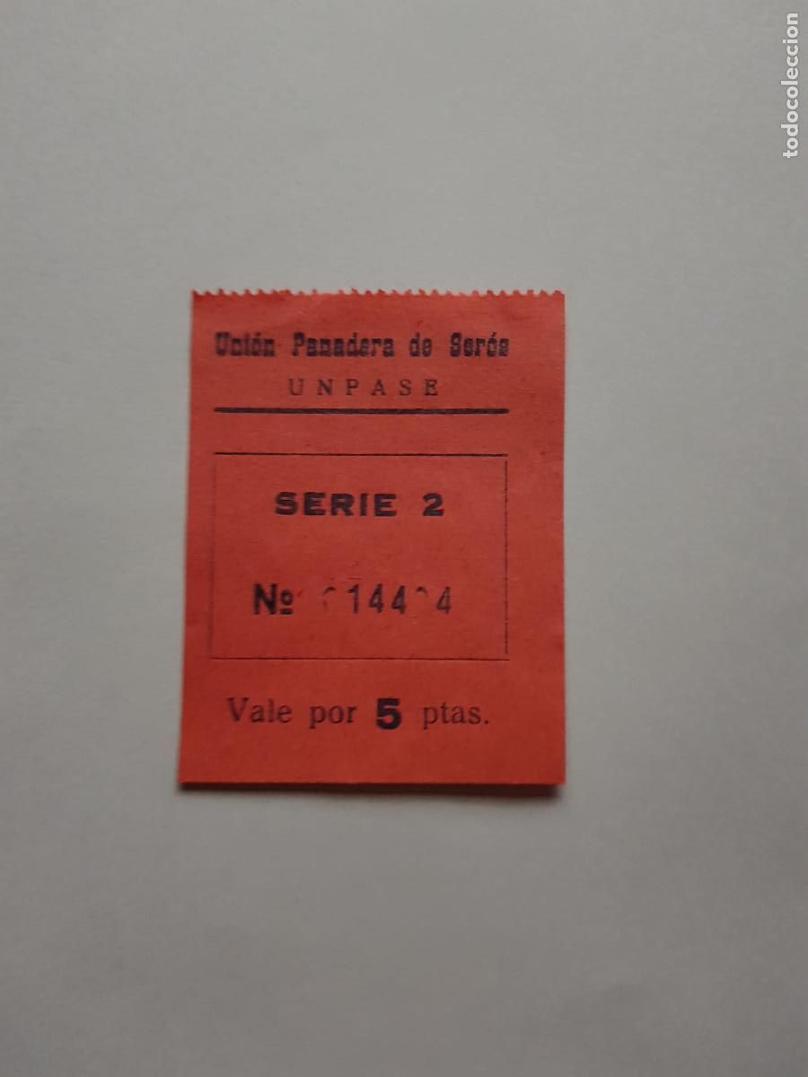 Billetes locales: UNION PANADERA DE SEROS-5 PESTAS