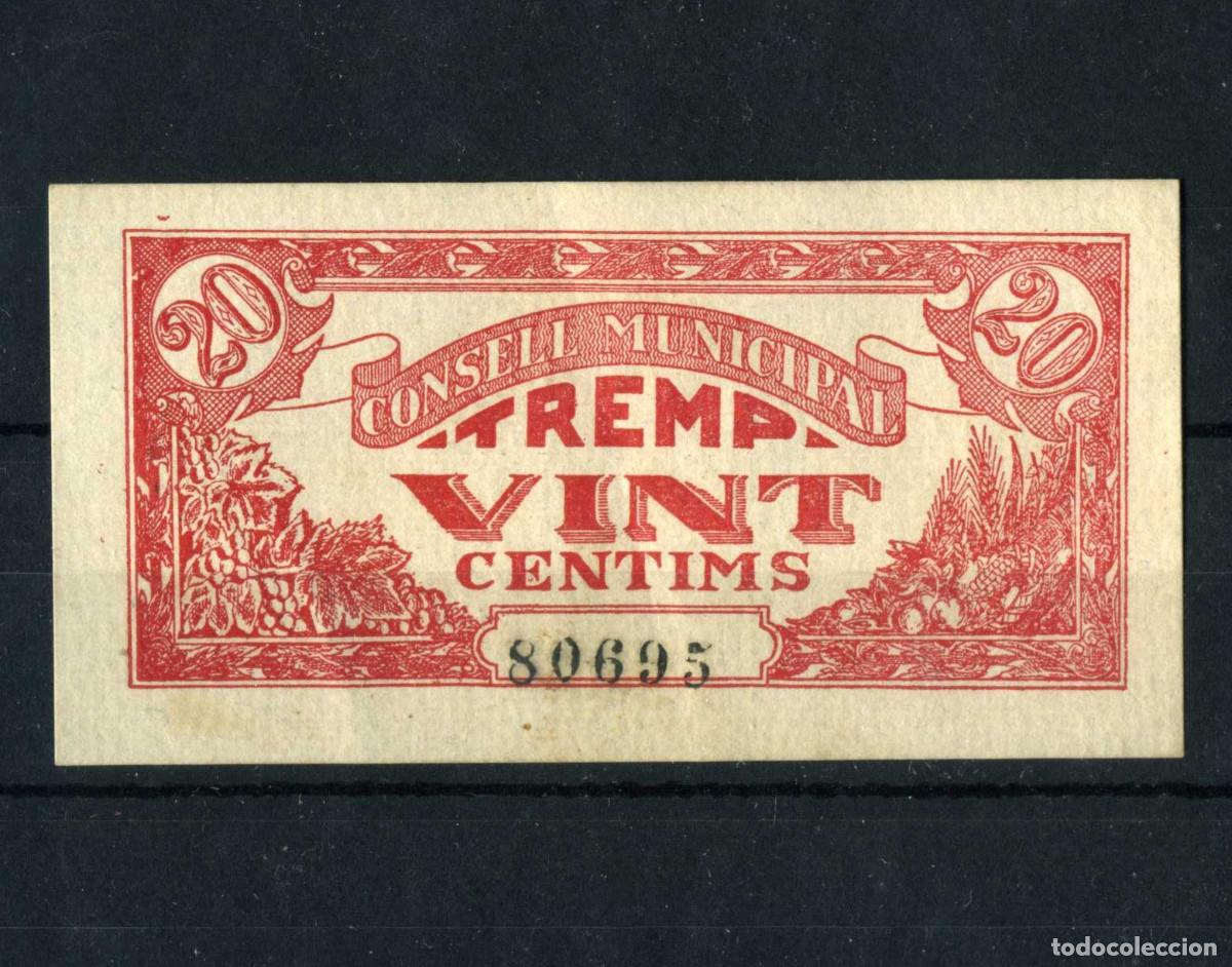 Notas locais: XS- GUERRA CIVIL 1937 TREMP 20 C&egrave;ntims