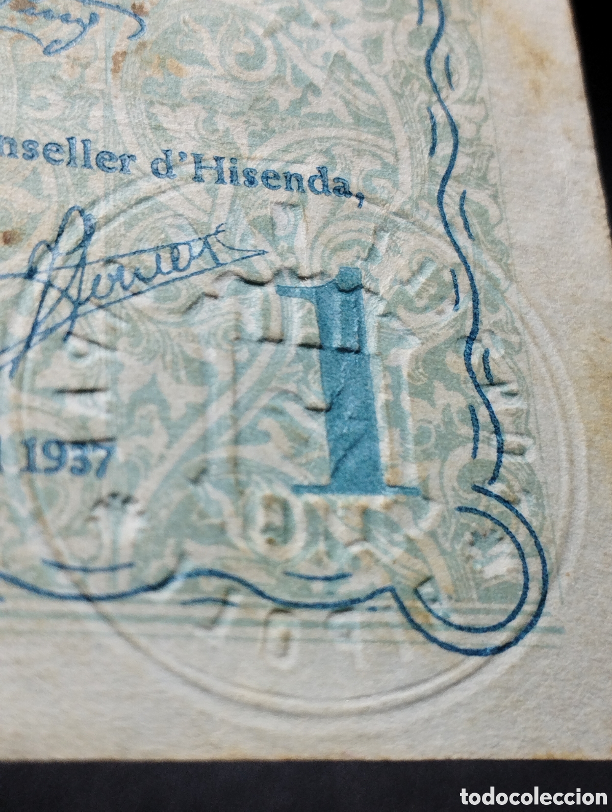 Billetes locales: Gerona - Ripoll con sello en seco - Foto 3