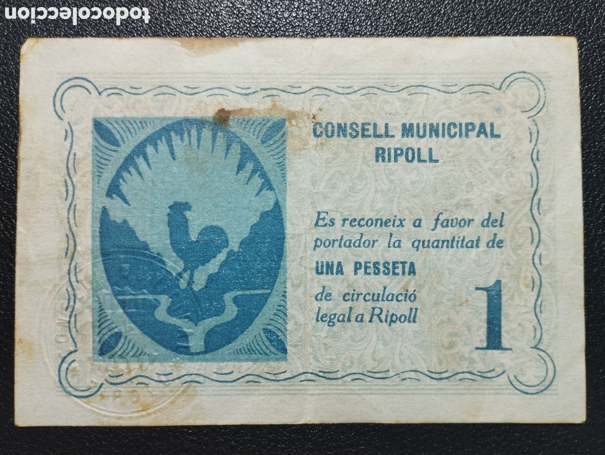 Billetes locales: Gerona - Ripoll con sello en seco
