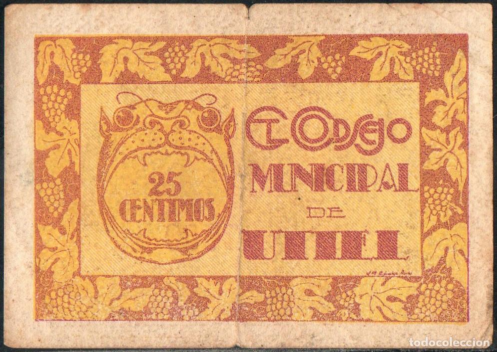 Billetes locales: Billete local Utiel 1 peseta