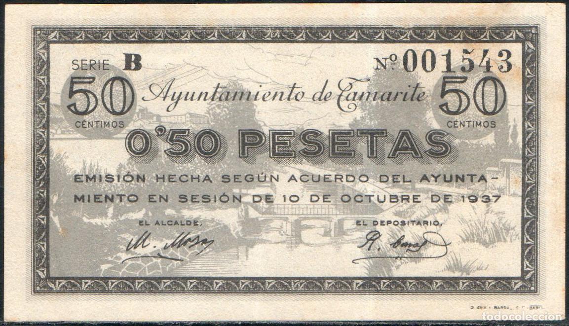 Billetes locales: Billete local Tamarite 0,5 pesetas