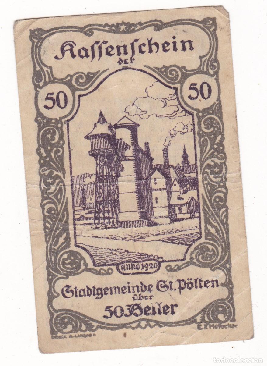 Billetes locales: F6-42- Billete Local 50 Heller 1920