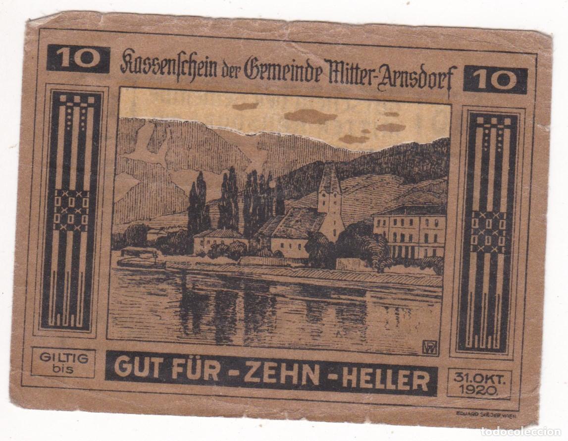 Billetes locales: F6-43- Billete Local 10 Heller 1920