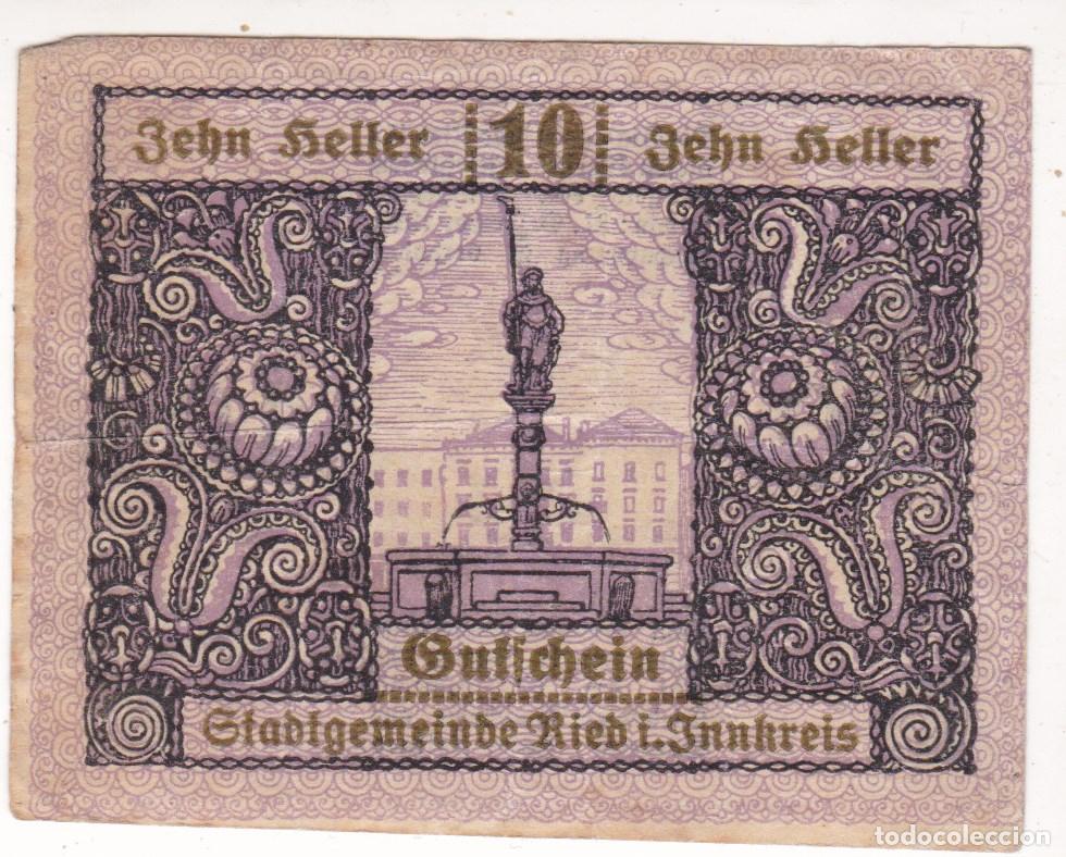 Billetes locales: F6-44- Billete Local 10 Heller 1920