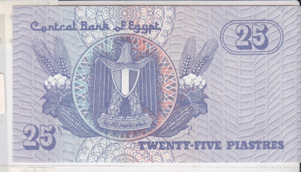 Billetes locales: F6-50- Billete 25 Piastras EGIPTO . Sin Circular