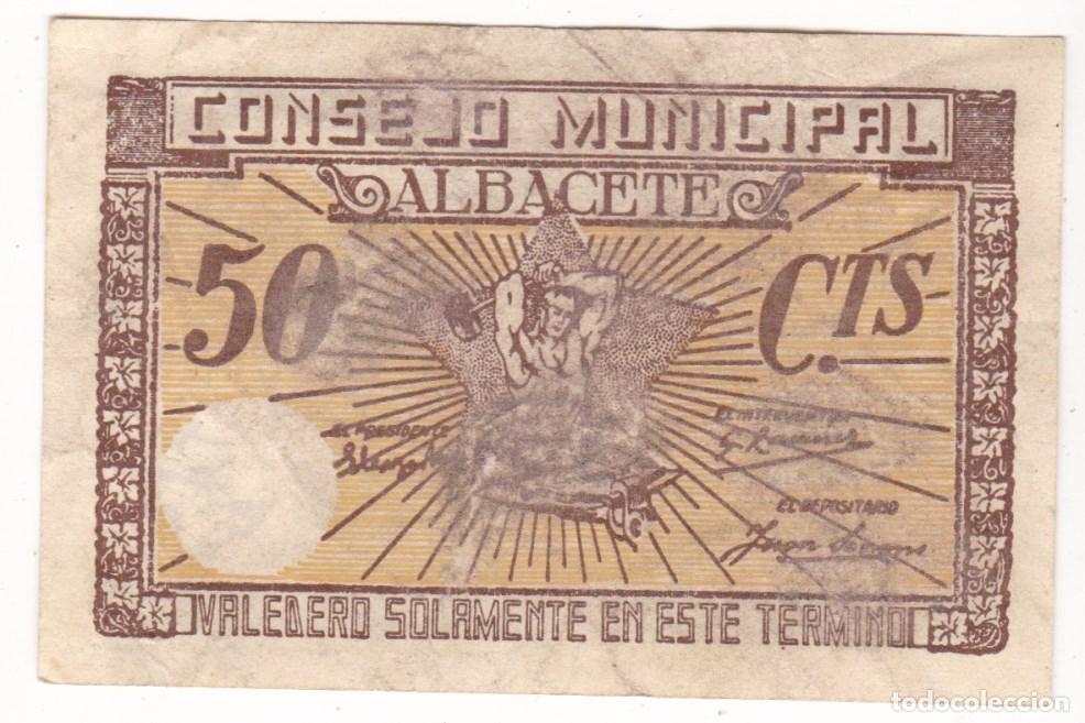 Billetes locales: F6-59- Billete Local 50 Cts ALBACETE