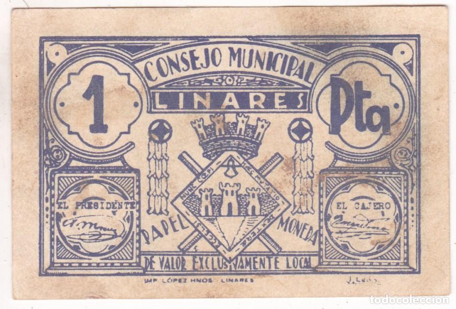 Billetes locales: F6-62- Billete Local 1 Pta LINARES