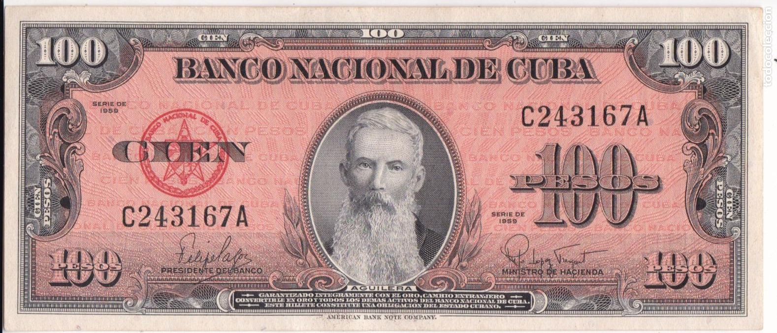 Billetes locales: F6-65- Billete 100 Pesos CUBA .