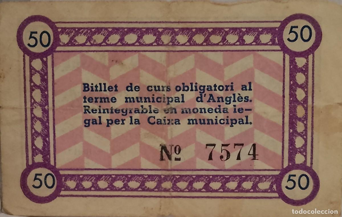 Billetes locales: BILLETE LOCAL DE 50 CENTIMOS ANGLES - Foto 2