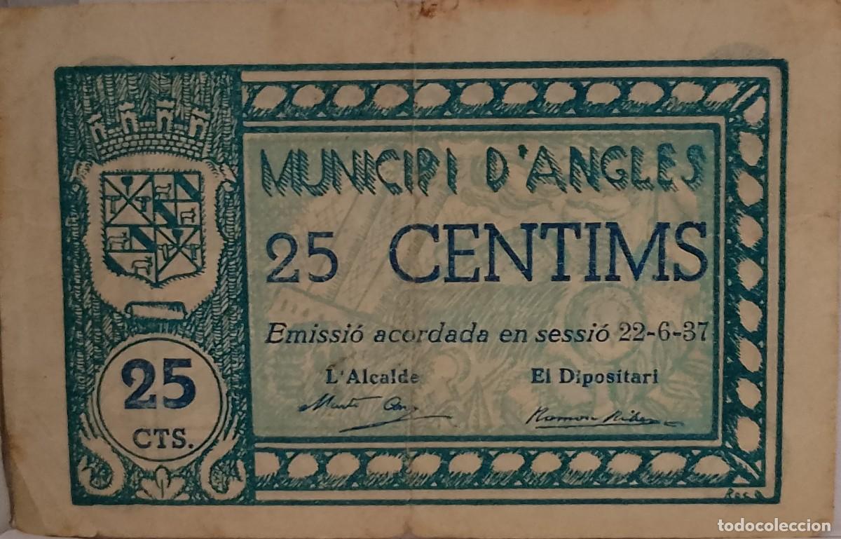 Billetes locales: BILLETE LOCAL DE 25 CENTIMOS ANGLES