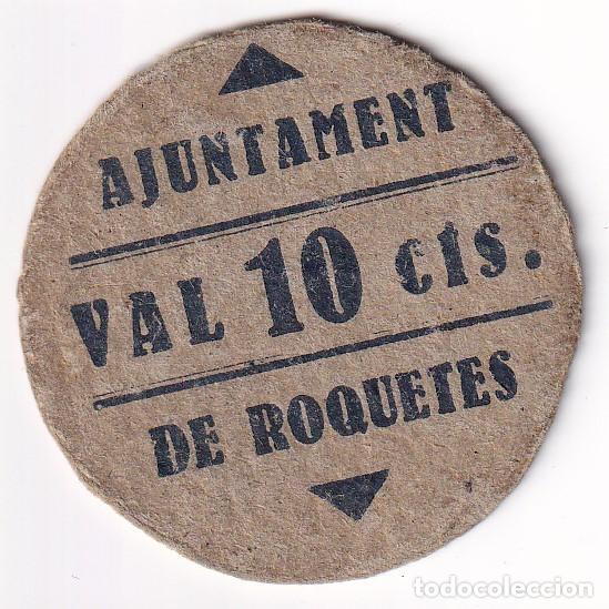 Notas locais: BILLETE DE 10 CENTIMOS DEL AJUNTAMENT DE ROQUETES DEL A&Ntilde;O 1937