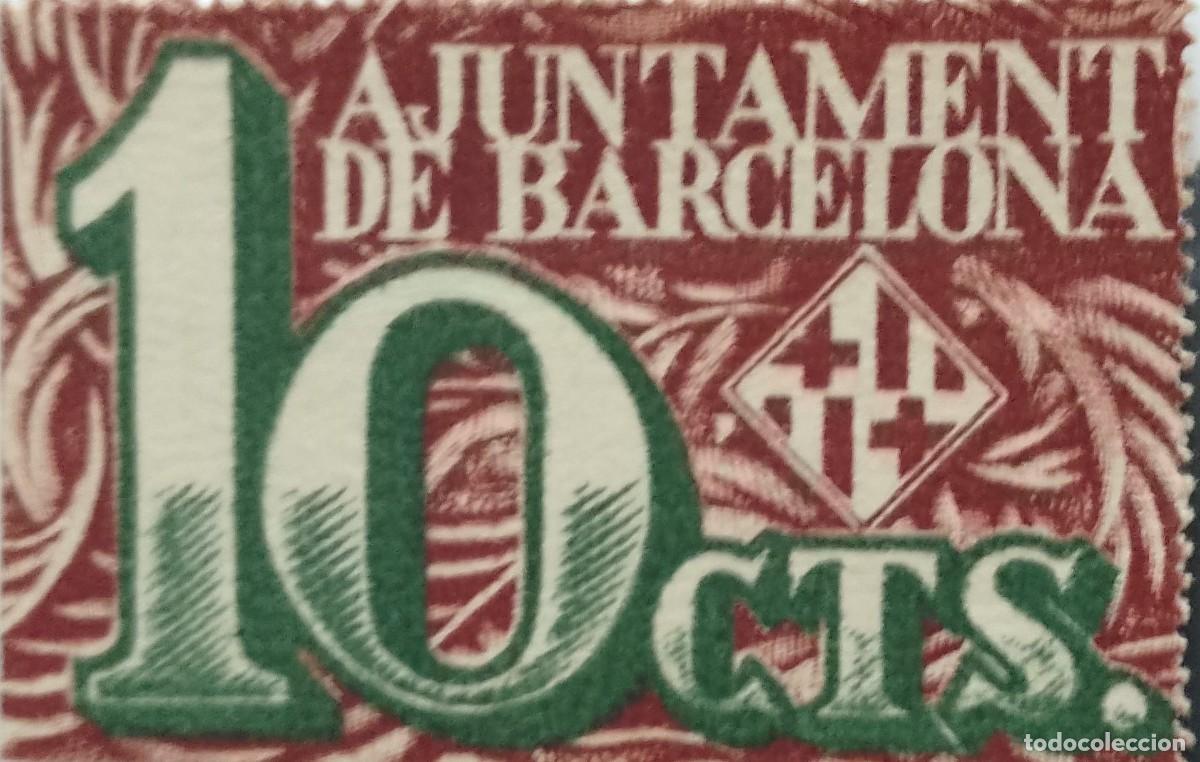 Billetes locales: BILLETE LOCAL DE 10 CENTIMOS DE barcelona 1937 GUERRA CIVIL