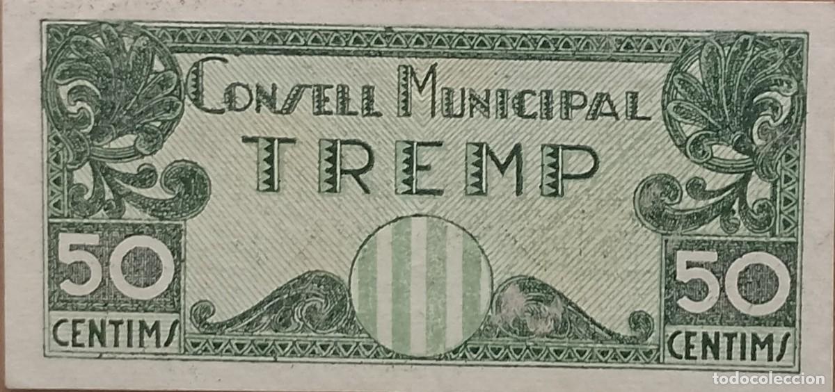 Billetes locales: BILLETE LOCAL DE 50 CENTIMOS DE TREMP 1937 GUERRA CIVIL