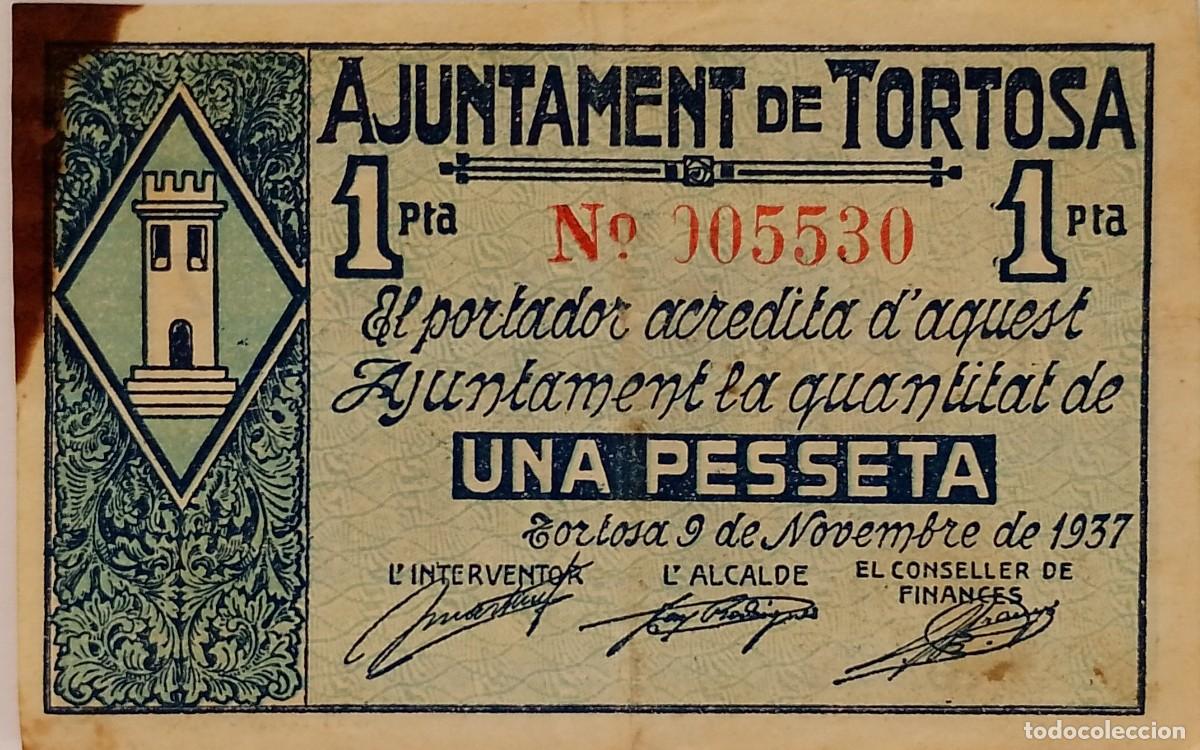 Billetes locales: BILLETE LOCAL DE 1 TORTOSA 1937 GUERRA CIVIL