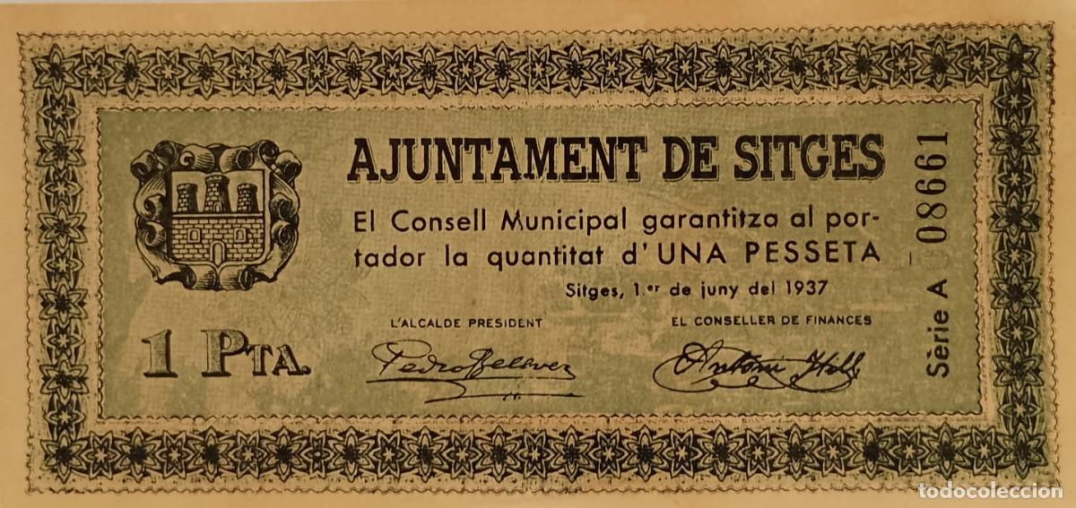 Billetes locales: BILLETE LOCAL DE 50 CENTIMOS SITGES 1937 GUERRA CIVIL