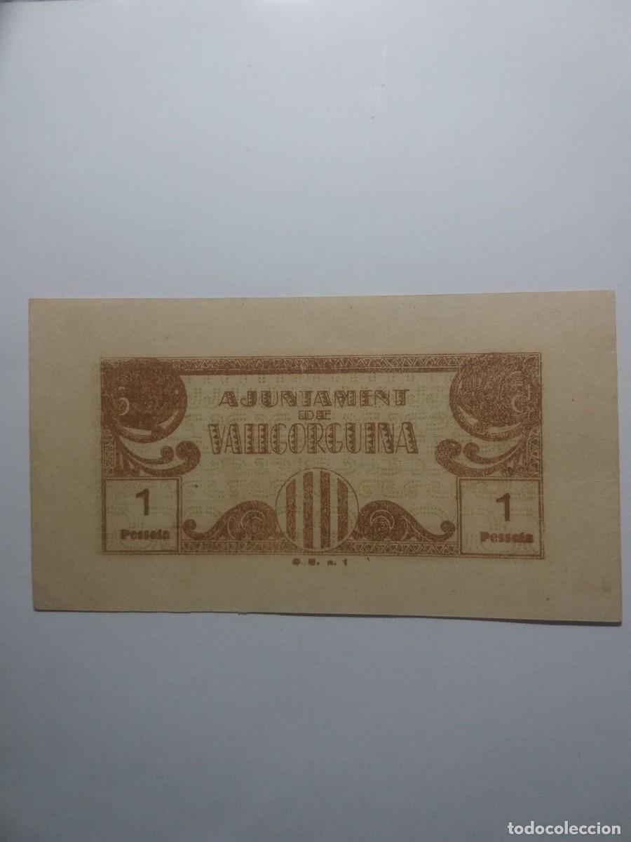 Billetes locales: Billete 1 Pesseta Ajuntament VALLGORGUINA