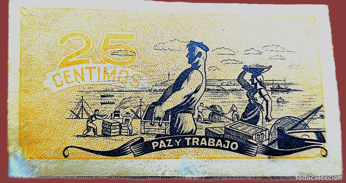 Billetes locales: Consejo Asturias y Leon . 25 centimos. - Foto 2
