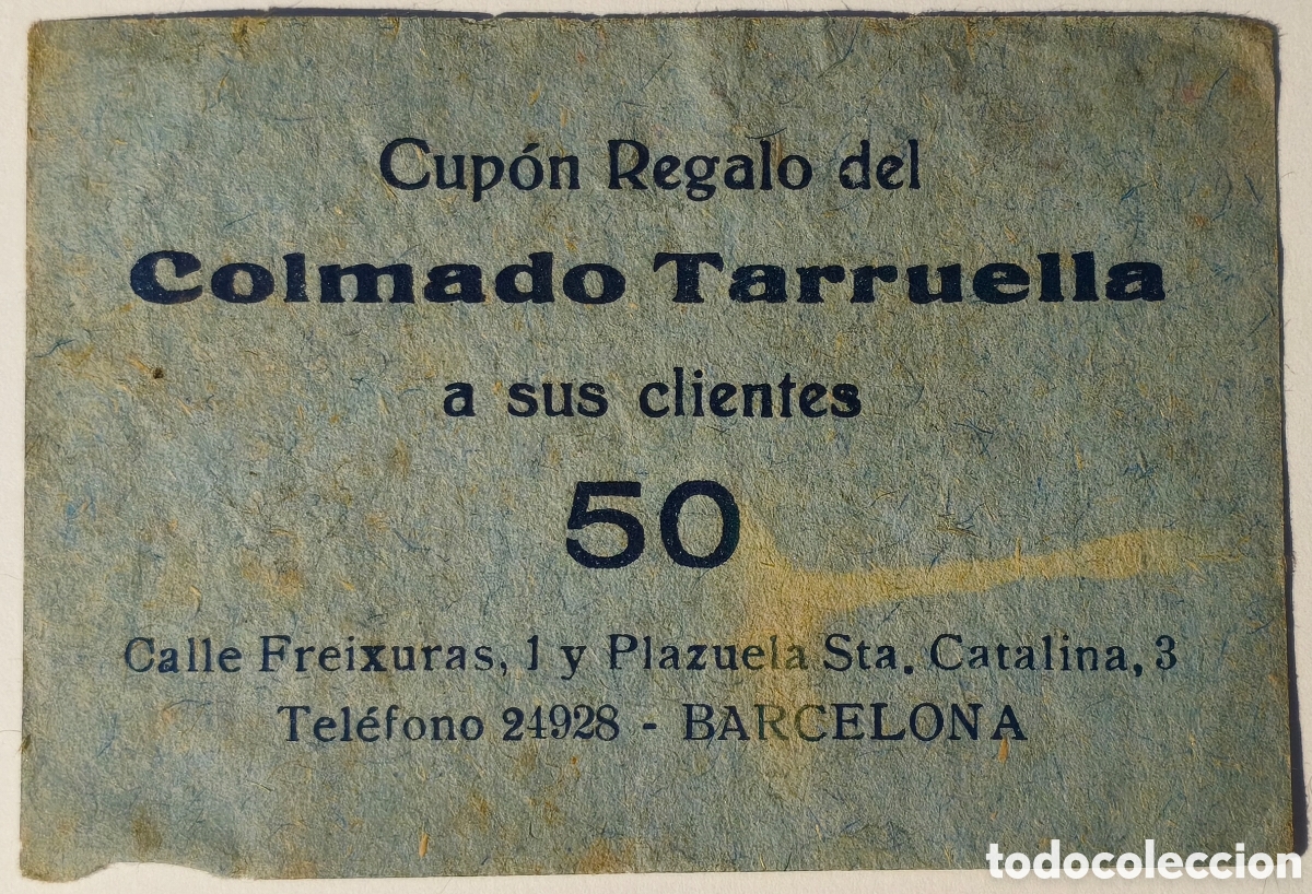 Billetes locales: AL NO CAT - Colmado Tarruella - Barcelona