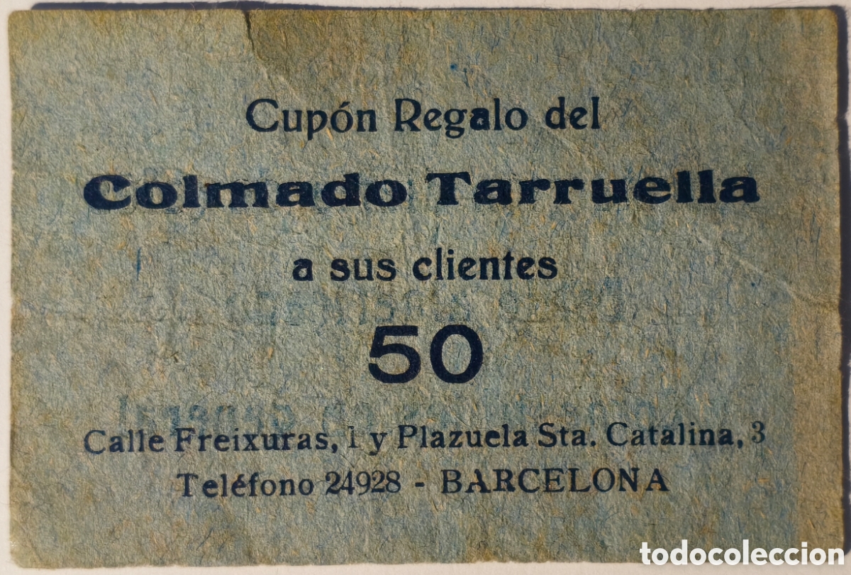 Billetes locales: AL NO CAT - Colmado Tarruella - Barcelona