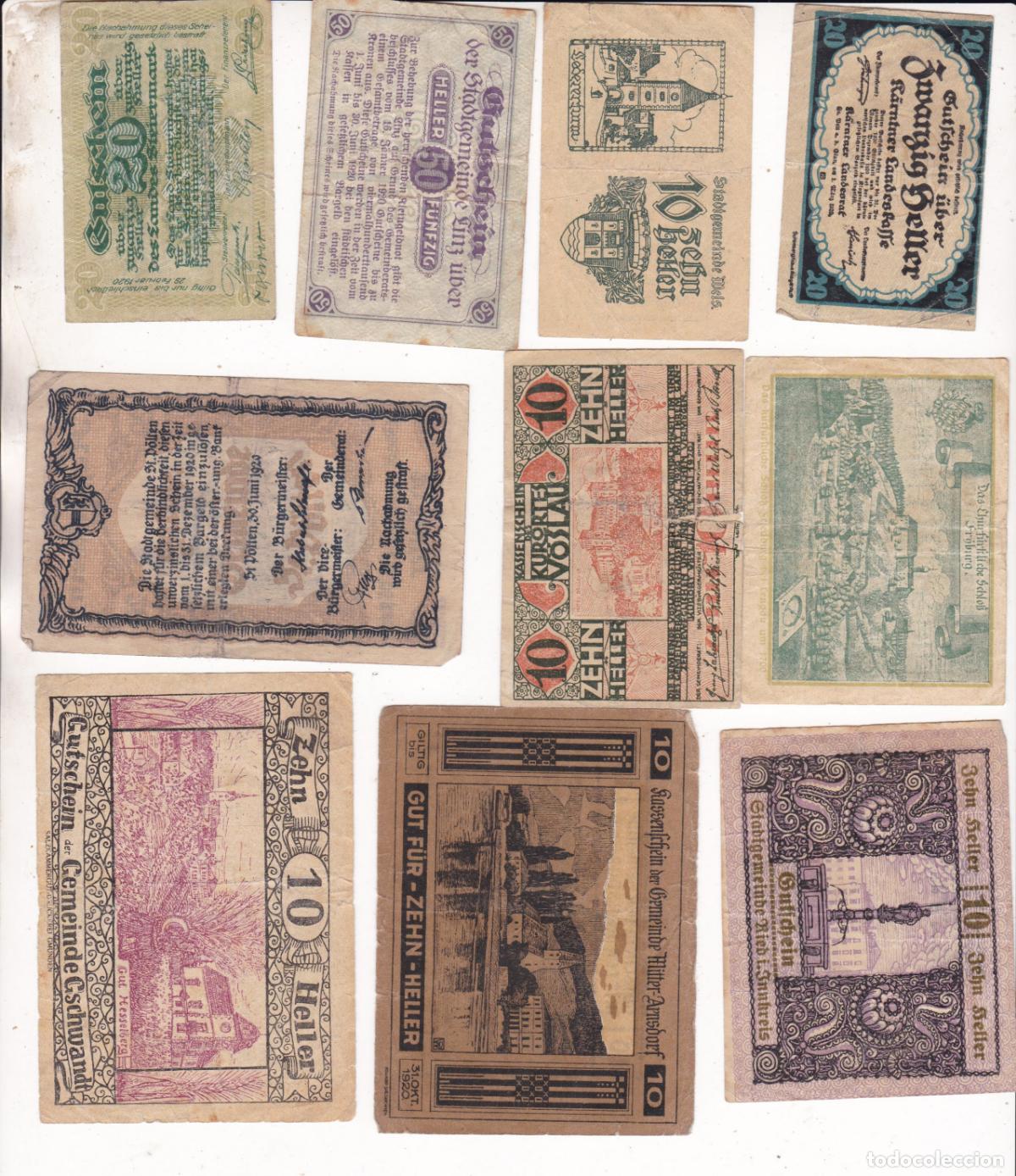 Billetes locales: F6-45- Lote Billetes LOCALES