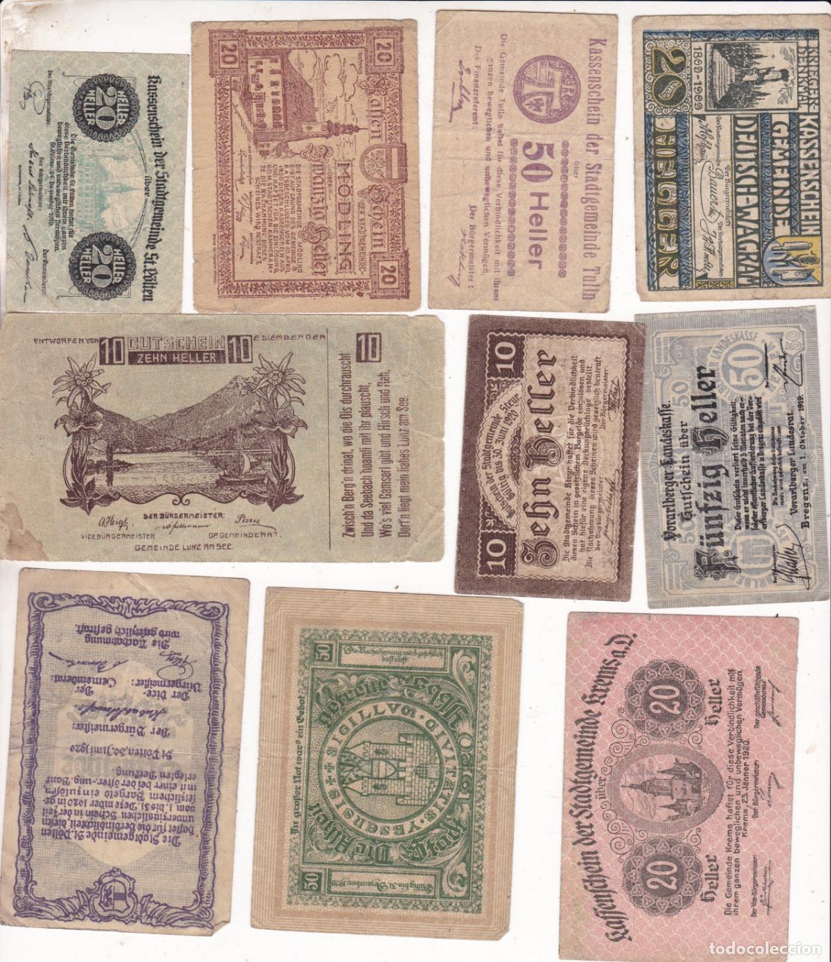 Billetes locales: F6-47- Lote Billetes LOCALES