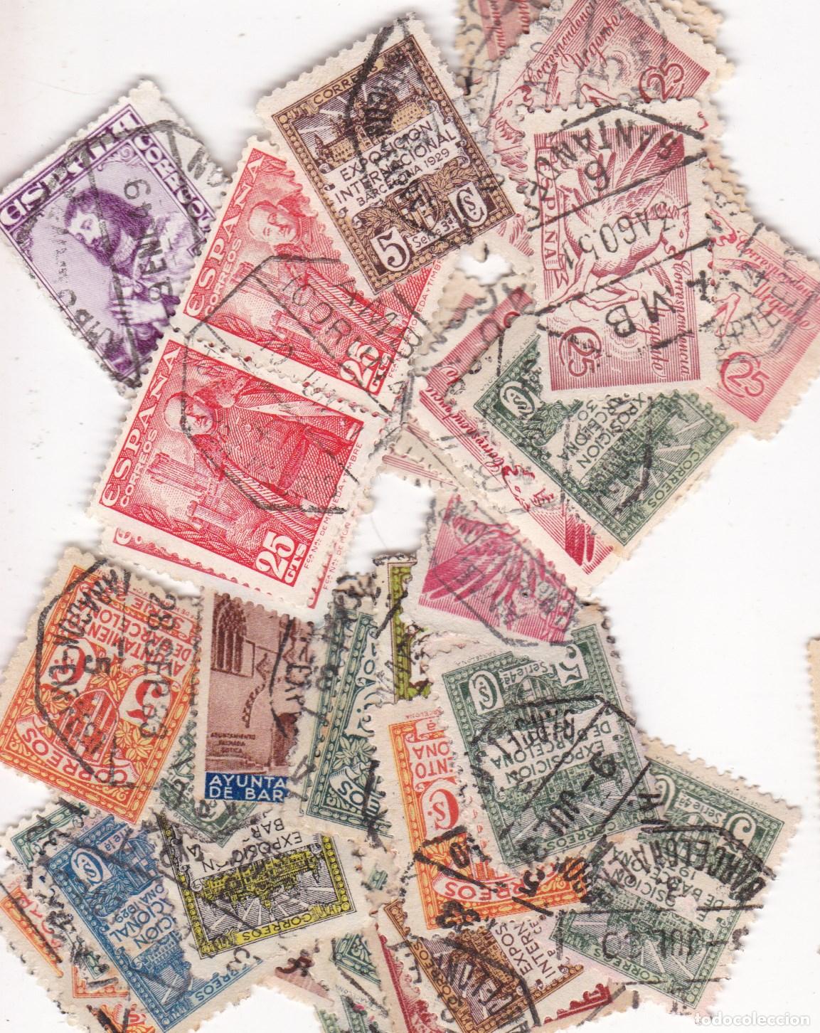 Billetes locales: FC4-104-Ayuntamiento BARCELONA y Otros x 50 Sellos Matasellos AMBULANTE