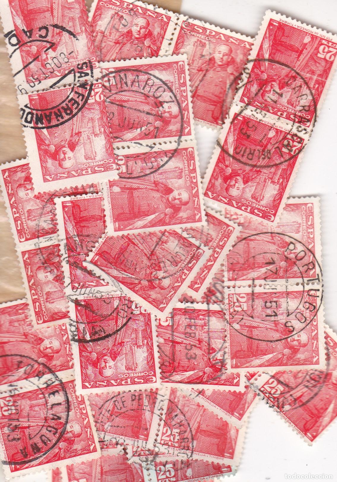 Billetes locales: FC4-112- FRANCO MOTA x 40 Sellos Matasellos FECHADOR