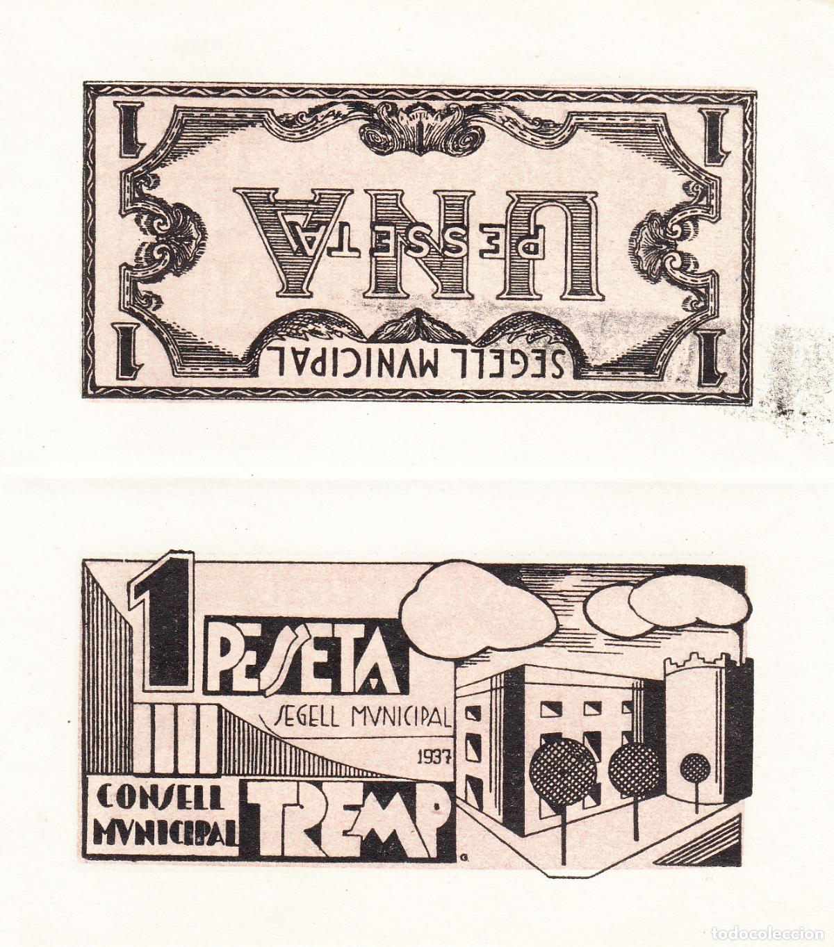 Billetes locales: CRBL0105 BILLETE LOCAL SEGELL 1 PESETA PRUEBA DE IMPRENTA EBC