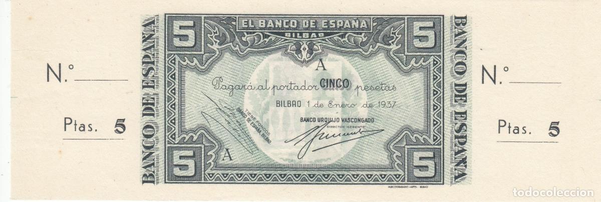 Billetes locales: CRBL0191 BILBAO 5 PESETAS SIN CIRCULAR