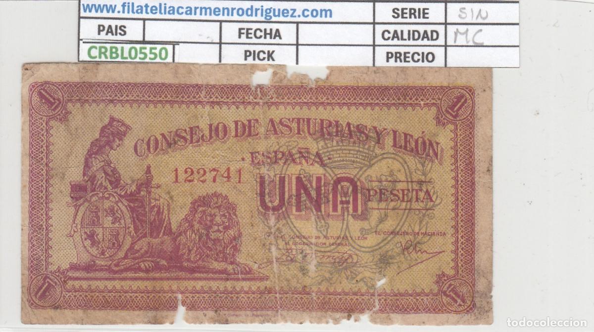 Billetes locales: CRBL0550 BILLETE CONSEJO DE ASTURIAS Y LEON 1 PESETA 1936 MC