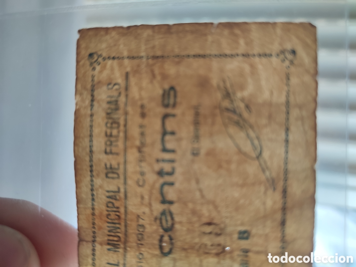 Billetes locales: 50 c&eacute;ntimos de Freginals (Tarragona) - Foto 3
