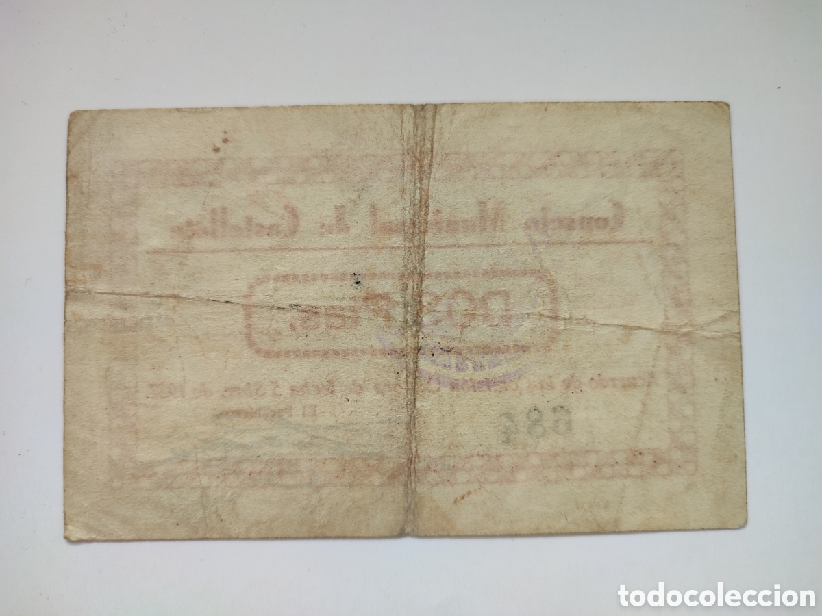 Billetes locales: 2 pesetas de Castellote (Teruel) - Foto 2