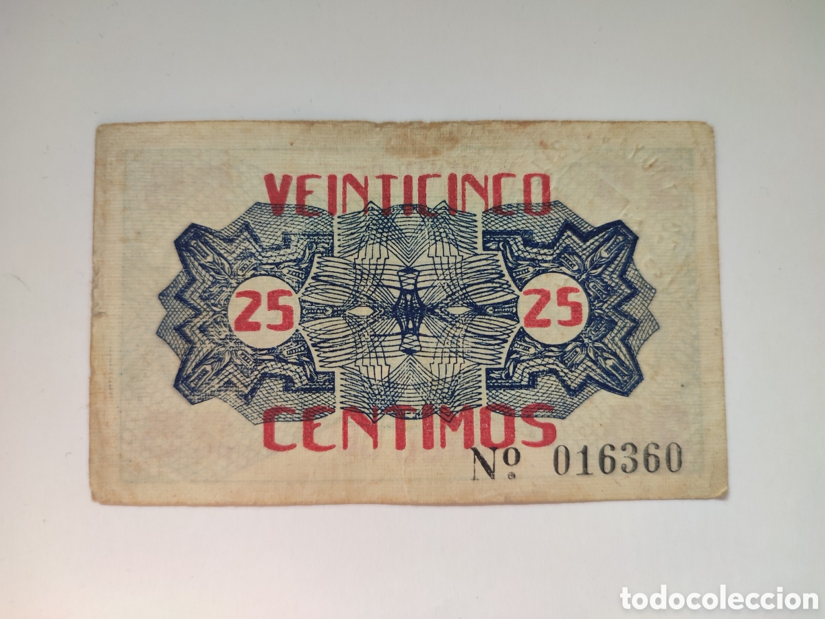 Billetes locales: 25 c&eacute;ntimos de Cartagena - Foto 2