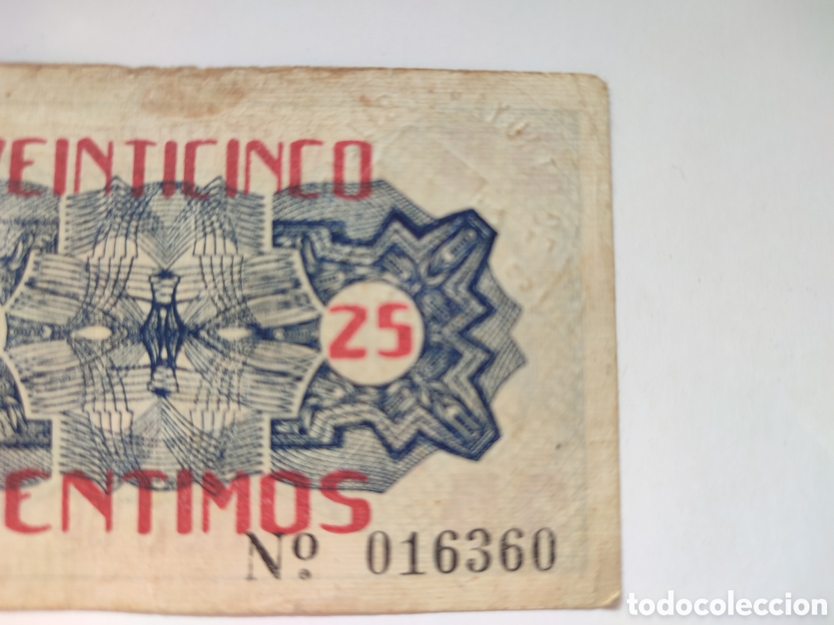Billetes locales: 25 c&eacute;ntimos de Cartagena - Foto 3