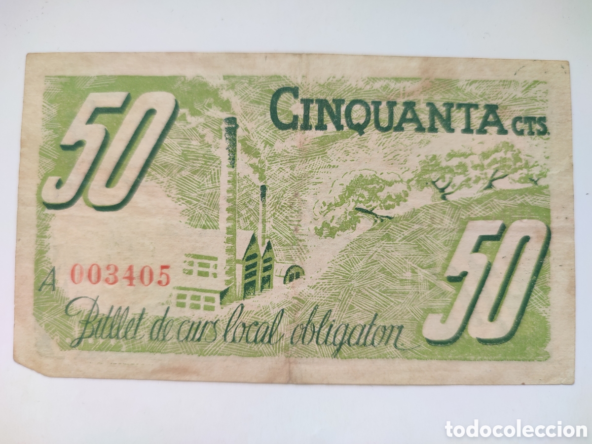 Billetes locales: 50 c&eacute;ntimos de Just Desvern (Barcelona) - Foto 2
