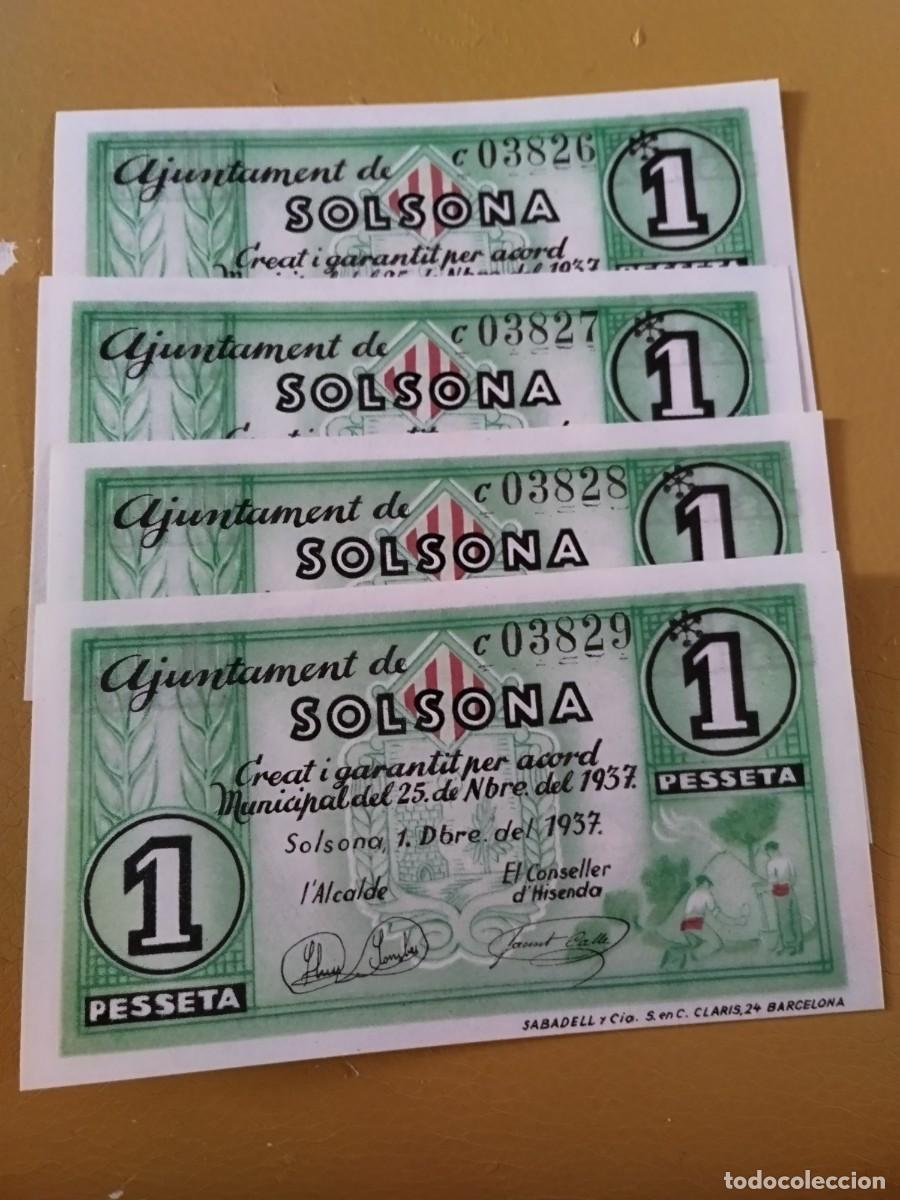 Billetes locales: Billetes locales de Solsona correlativos