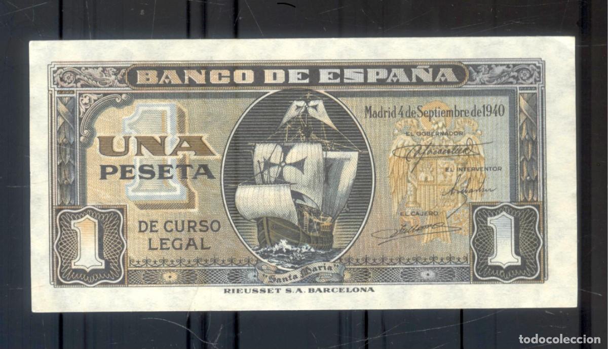 Billetes locales: NUMULITE P0281 Billete Banco de Espa&ntilde;a 1940 Una peseta