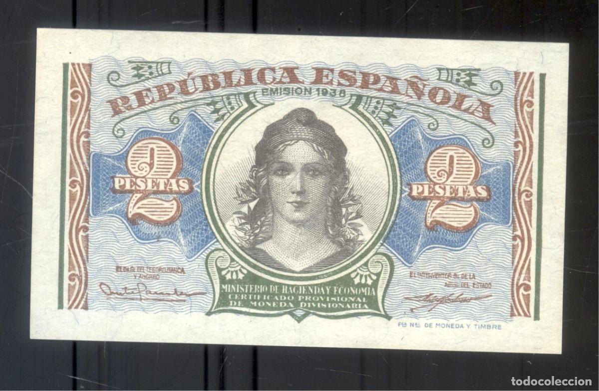 Billetes locales: NUMULITE P0287 Billete Rep&uacute;blica espa&ntilde;ola 2 pesetas