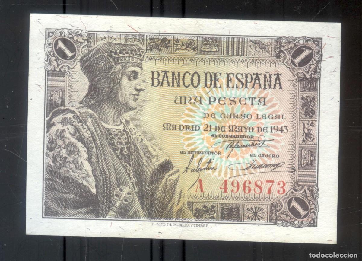 Billetes locales: NUMULITE P0288 Billete Banco de Espa&ntilde;a 1943 1 peseta
