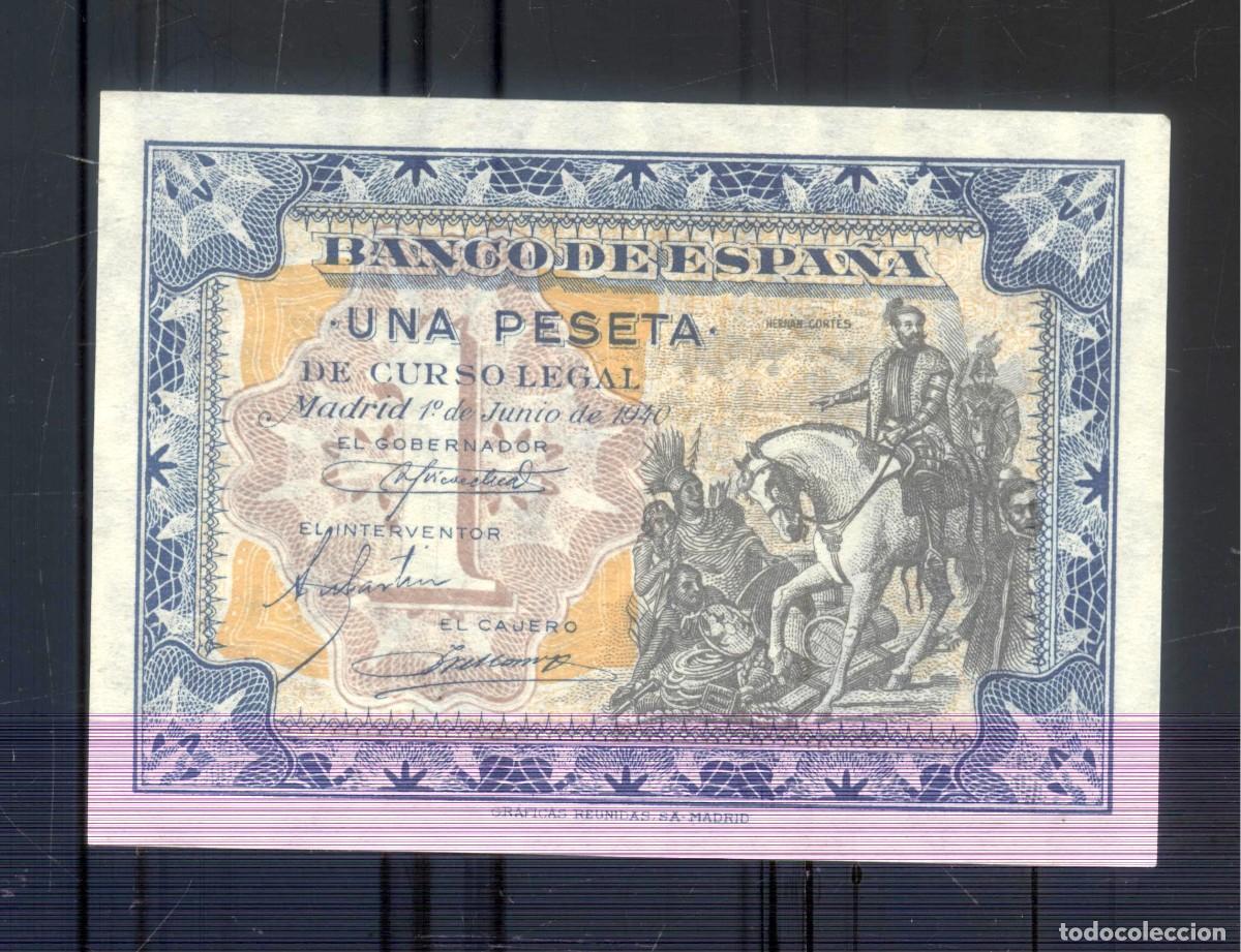 Billetes locales: NUMULITE P0289 banco de espa&ntilde;a una peseta sin serie billete 1940