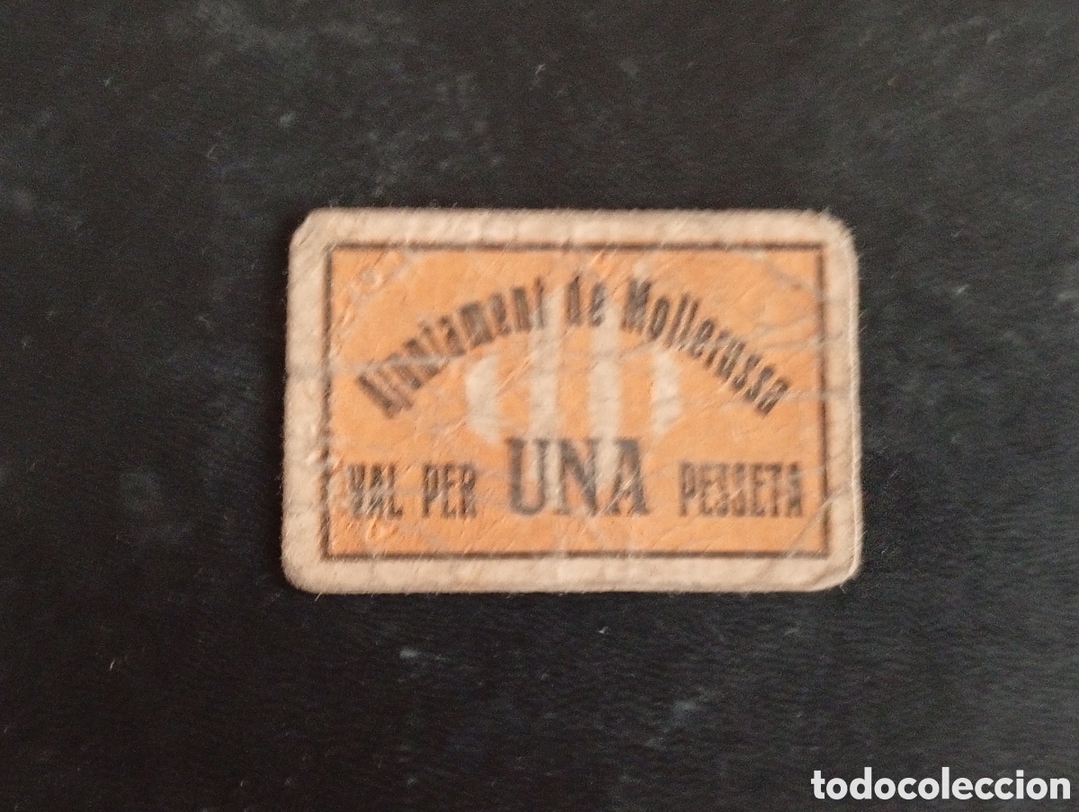 Billetes locales: Billete de 1 peseta 1937 Mollerussa guerra civil
